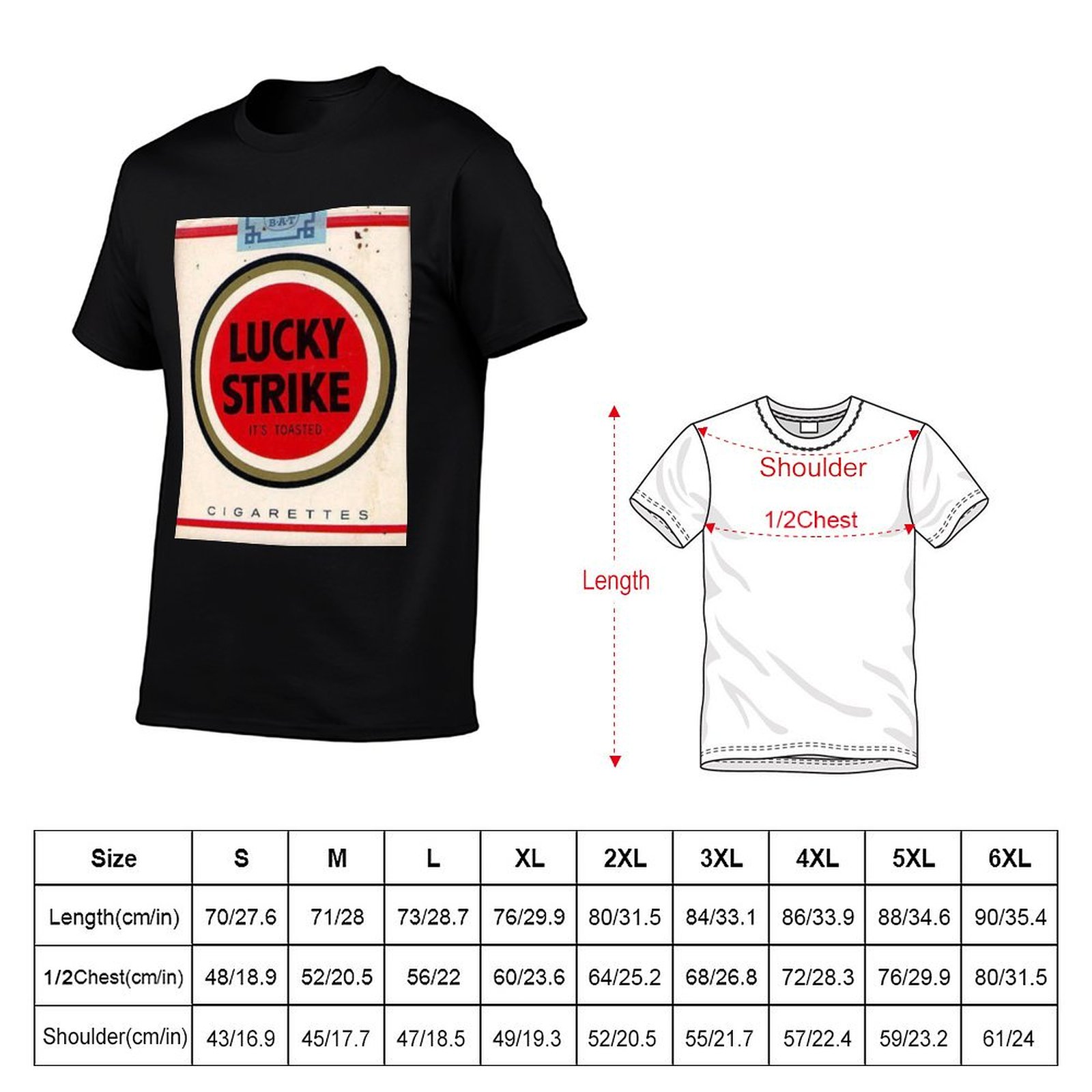 Camiseta Lucky Strike Merchand - Anime Merchandise China reseña y precio