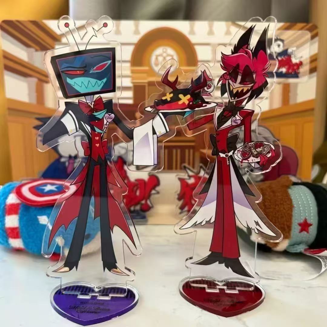 2 uds Hazbin periféricos de an - Anime Merchandise Figure reseña y precio